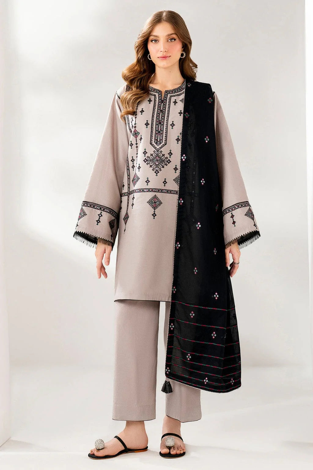 Cross Stitch Luxury Dhanak Emb 3PC BS-708