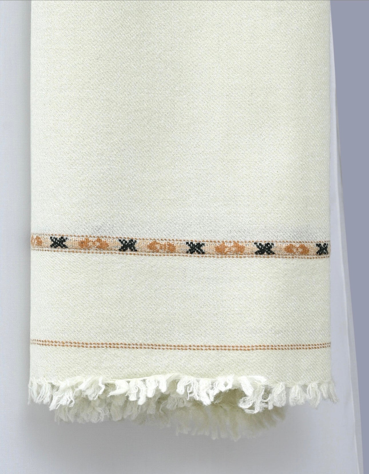 Wool Shawl Rich Cream BS-601