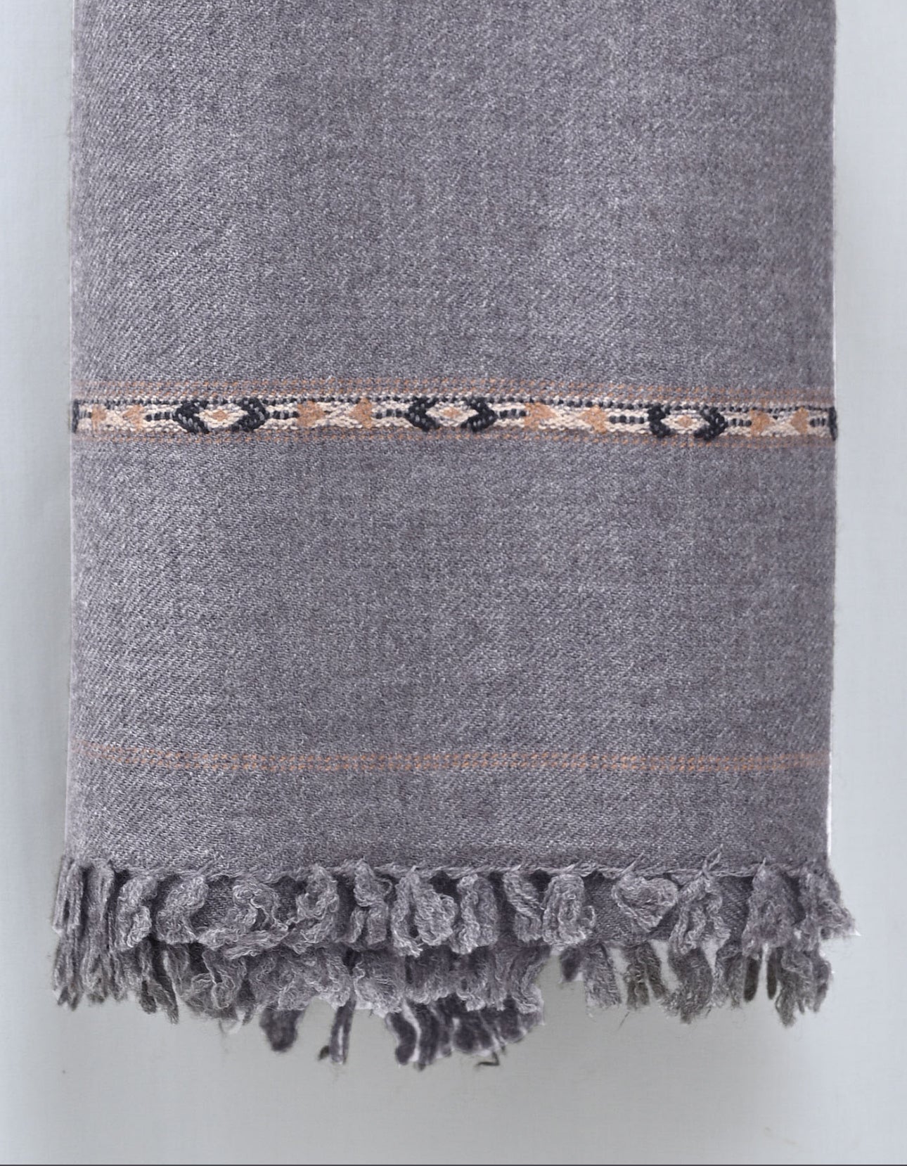 Wool Shawl Mouse Gray BS-605