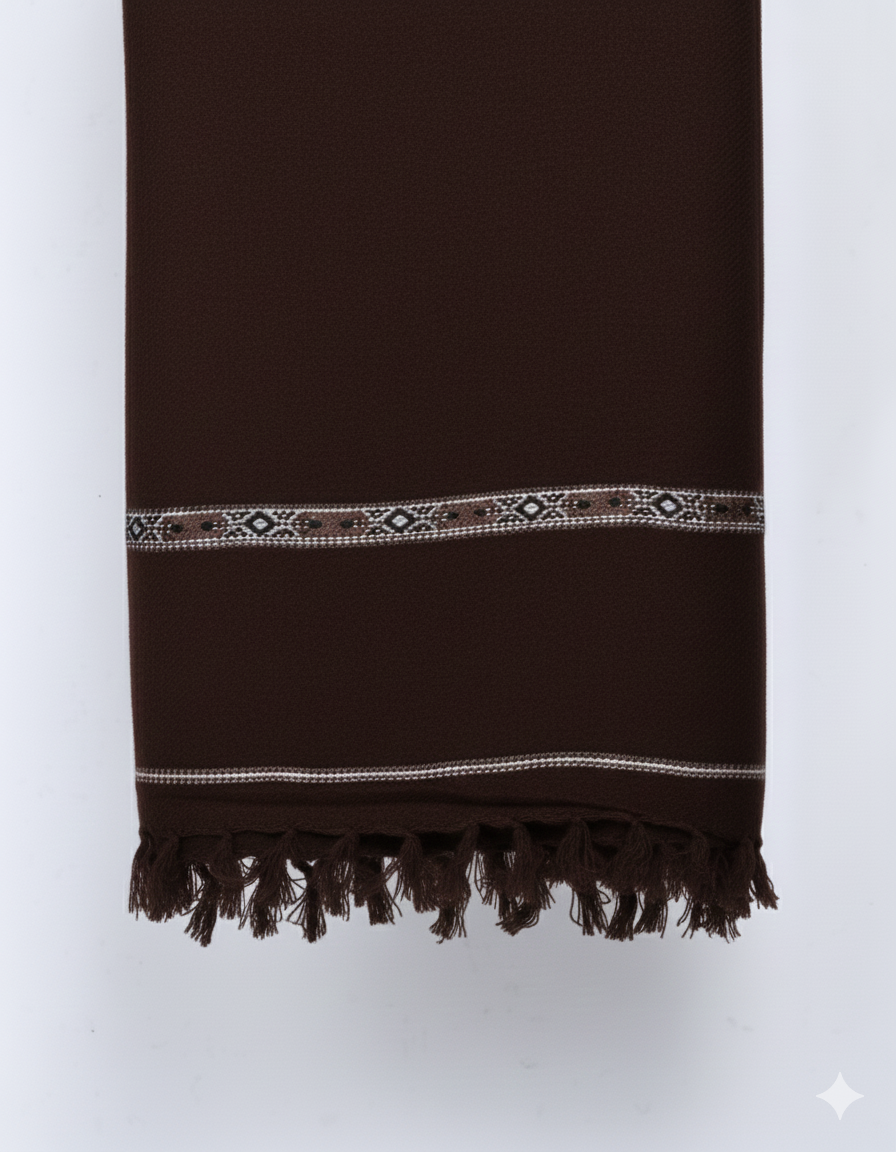 Wool Shawl chocolate Brown BS-608