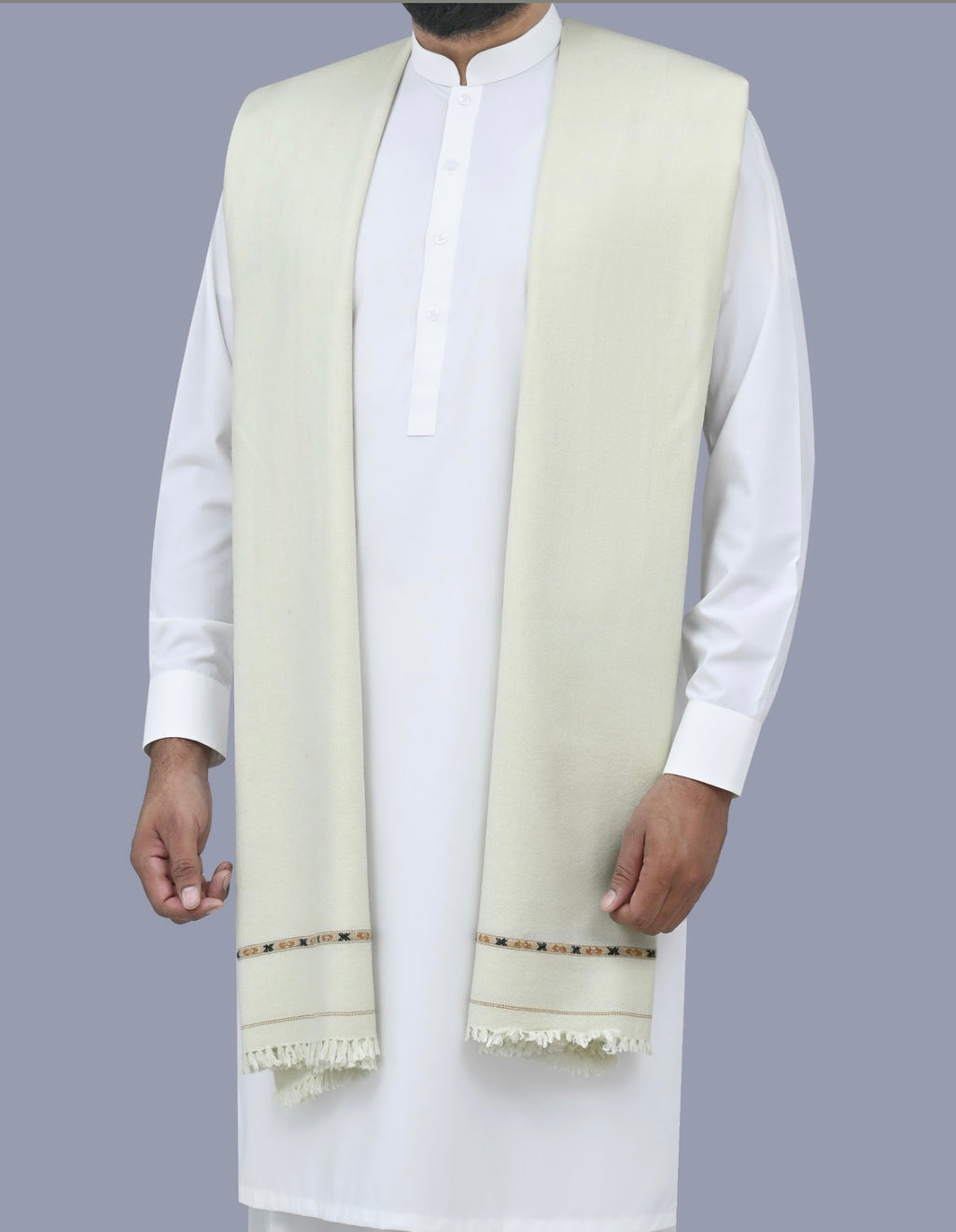 Wool Shawl Rich Cream BS-601